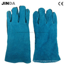 Cuero de vaca de trabajo de soldadura guantes (L012)